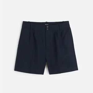 Like New Madewell The Drapey Twill Pleated Short Navy